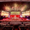 Đại nhạc hội pháo hoa “Dưới lá cờ vẻ vang của Đảng” quy mô hoành tráng chưa từng có. Ảnh: Ánh Dương.