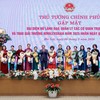 Thủ tướng và các nữ lãnh đạo quản lý các cơ quan Trung ương - Ảnh: VGP.