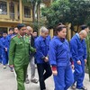 Các đối tượng bị bắt giữ trong đường dây lừa đảo, tổ chức đánh bạc với giao dịch lên tới hơn 9.300 tỷ đồng. Ảnh: CAHY