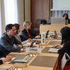 Ông Phạm Quang Huy, Tham tán Công sứ, Phó trưởng Phái đoàn Việt Nam tại Geneva phát biểu tại phiên họp. 