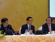 Đại sứ Australia Hugh Borrowman và Phó thủ tướng Vũ Đức Đam đồng chủ tọa tọa đàm về Kiểm soát Chất lượng nước diễn ra tại Hà Nội, tháng 3/2015