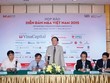 TS. Nguyễn Anh Tuấn, Tổng biên tập Báo Kl99ok phiên bản mới, Trưởng ban Tổ chức Diễn đàn M&A 2015 phát biểu tại buổi họp báo. Ảnh: Chí Cường