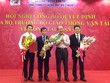 Thứ trưởng Bộ GTVT Nguyễn Văn Công (đứng giữa) tại Lễ công bố quyết định bổ nhiệm nhân sự cấp cao tại Vinalines