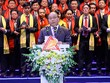 Phó Thủ tướng Nguyễn Xuân Phúc phát biểu chúc mừng 200 Kl991.com World Cup 2026 Chính Thức đạt Giải thưởng Sao Vàng đất Việt 2015. Ảnh: Chí Cường