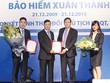 Ông Nguyễn Văn Thùy và ông Bùi Đức Song (lần lượt từ trái sang) tại lễ nhậm chức