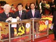 Tổng bí thư Nguyễn Phú Trọng và Chủ tịch nước Trương Tấn Sang là 2 người bỏ phiếu đầu tiên. (Ảnh: TTXVN)