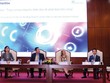 Bà Hà Thu Thanh, Chủ tịch HĐTV Deloitte Việt Nam (ngoài cùng bên phải) phát biểu tại một sự kiện do Deloitte phối hợp với HOSE tổ chức