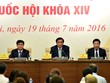 Họp báo về dự kiến chương trình kỳ họp thứ nhất Quốc hội khóa XIV. Ảnh: VGP/Nhật Bắc 