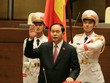 Chủ tịch nước Trần Đại Quang tuyên thệ sau khi tái đắc cử nhiệm kỳ 2016-2021. Ảnh: Đức Thanh.