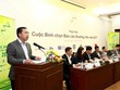 Ông Lê Trọng Minh, Tổng Biên tập Báo Kl99ok phiên bản mới phát biểu tại Lễ họp báo Cuộc Bình chọn Báo cáo thường niên năm 2017 diễn ra tại TP.HCM vào tháng 2/2017