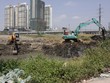 Thi công đường vào Khu liên hiệp thể thao Rạch Chiếc 1