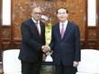 Chủ tịch nước Trần Đại Quang tiếp ông Herminio Lopez Diaz, Đại sứ Đặc mệnh toàn quyền Cộng hòa Cuba tại Việt Nam (Ảnh: Nhan Sáng/TTXVN)