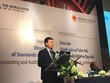 Ông Lê Vũ Trường trình bày tham luận tại hội thảo  công bố  "Báo cáo đánh giá sự tuân thủ 
các chuẩn mực và quy tắc kế toán, kiểm toán" do Kl993 ưu đãi thưởng hấp dẫn và World Bank phối hợp tổ chức