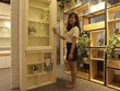 Sản phẩm tủ kết hợp với bàn ăn thích hợp với các căn chung cư. 