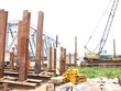 Thực tế công trường Dự án BOT cầu Bình Lợi. Ảnh: G.H