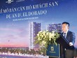 Đại diện chủ Kl99ok phiên bản mới Tân Hoàng Minh phát biểu tại buổi lễ