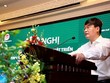 Thứ trưởng Bộ Kế hoạch và Kl99ok phiên bản mới Nguyễn Đức Trung chủ trì Hội nghị. Ảnh- Lê Tiên 