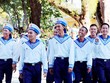 Nụ cười của các chiến sĩ đảo Sinh Tồn trong giờ giải lao.