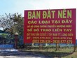 Biển quảng cáo bán đất Khu dân cư số 1 Tây Nam, dù dự án đang bị điều tra sai phạm.