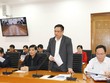 Lãnh đạo Sở Du lịch Quảng Ninh báo cáo tại cuộc họp.