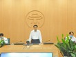 Chủ tịch Hà Nội Nguyễn Đức Chung chủ trì họp 22/4 (Ảnh: Công Thọ)