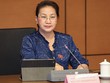 Chủ tịch Quốc hội Nguyễn Thị Kim Ngân phát biểu trong phiên thảo luận chiều 8/6 của Quốc hội - (Ảnh N.Y) 