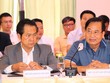 Ông Vũ Đức Giang (bàn trên, bìa phải) đưa ra các kiến nghị tại hội nghị giới thiệu Cổng dịch vụ công quốc gia được tổ chức chiều 12/06, tại TP.HCM (Ảnh: HP).