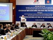 Bà Axelle Nicaise, Phó Trưởng Phái đoàn EU tại Việt Nam phát biểu tại hội nghị.