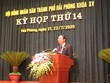 Ông Lê Văn Thành, Bí thư Thành ủy, Chủ tịch HĐND thành phố Hải Phòng phát biểu tại Kỳ họp