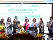 Đại điện hai đơn vị tại lễ ký kết hợp tác.