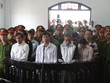 Các bị cáo tại phiên sơ thẩm