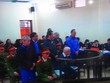 Các bị cáo tại tòa (ảnh chụp qua màn hình)