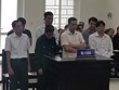 Các bị cáo tại phiên tòa sơ thẩm