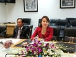 Bà Chu Thị Bình tại buổi gặp báo chí chiều 26/6.