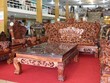 Bộ bàn ghế nặng gần 2 tấn bằng gỗ quý