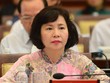 Thứ trưởng Hồ Thị Kim Thoa trong một phiên họp tại TP.HCM - Ảnh: Quang Định