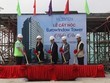 Đại diện chủ Kl99ok phiên bản mới, tổng thầu thi công, giám sát tiến hành nghi lễ cất nóc dự án Eurowindow Tower Nghệ An.