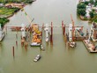 Dự án chống ngập do triều có xét đến yếu tố biến đổi khí hậu hiện thi công được 72%. Ảnh: Quỳnh Trần