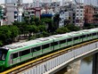 Tàu Cát Linh - Hà Đông đang chạy thử. Ảnh: Giang Huy. 