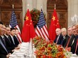 Phái đoàn Mỹ và Trung Quốc trong bữa tối thảo luận công việc sau hội nghị thượng đỉnh G20 ở Buenos Aires, Argentina, ngày 1/12. Ảnh: Reuters.