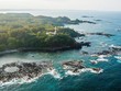 Dấu tích miệng núi lửa còn nguyên vẹn ở vùng biển gần bờ Ba Làng An, xã Bình Châu, huyện Bình Sơn (Quảng Ngãi). Ảnh: Minh Hoàng.