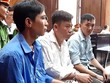 Các bị cáo tại tòa hôm nay. Ảnh: Hải Duyên.
