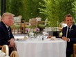 Tổng thống Mỹ Donald Trump và Tổng thống Pháp Emmanuel Macron hôm qua. Ảnh: Reuters.