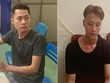 Nguyễn Thái Thành và Võ Hồng Quang tại cơ quan công an. Ảnh: Đại Hiệp.