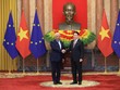 Chủ tịch nước Lương Cường đón Chủ tịch Hội đồng châu Âu António Costa. Ảnh: Đức Thanh.