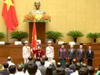 Lễ nhậm chức của Chủ tịch Quốc hội khóa XIV Nguyễn Thị Kim Ngân diễn ra sáng 22/7. Ảnh: VGP/Nhật Bắc