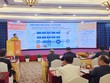 Bà Võ Thị Trung Trinh, Giám đốc Trung tâm chuyển đổi số TP.HCM giới thiệu ứng dụng Công dân số TP.HCM tại Diễn đàn.