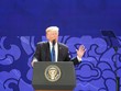 Tổng thống Mỹ Donald Trump phát biểu trước cử tọa CEO Summit, tại Cung hội nghị Ariyana, Đà Nẵng. 