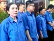 Bị cáo Oanh và đồng phạm. Ảnh: Hải Duyên