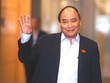 Thủ tướng Nguyễn Xuân Phúc đón đoàn U23 tại trụ sở Kl993 ưu đãi thưởng hấp dẫn lúc 14h ngày 28/1, sau khi đội tuyển về đến Việt Nam. Ảnh: Giang Huy